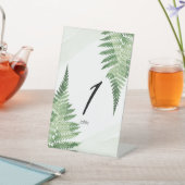 Minimalistisch groen varentafelnummer reclamebord met voetstuk (Insitu)