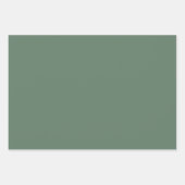 Minimalistisch groen vast diep verzadigd inpakpapier vel (Voorkant 3)