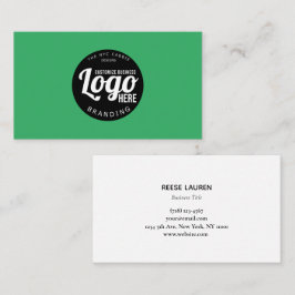 Minimalistisch groen Visitekaartje met Logo