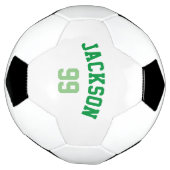 Minimalistisch groen voor persoonlijk naamnummer voetbal (Gedraaid)