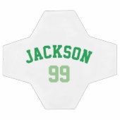 Minimalistisch groen voor persoonlijk naamnummer voetbal (Enkel)