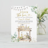 Minimalistisch groen Voorraad de Bar Couples Douch Kaart (Staand voorkant)