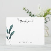 Minimalistisch groen Vrijgezellenfeest bedankkaart Kaart (Staand voorkant)