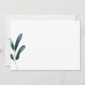 Minimalistisch groen Vrijgezellenfeest bedankkaart Kaart (Achterkant)