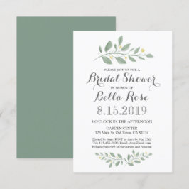 Minimalistisch groen Vrijgezellenfeest uitgenodigd Kaart