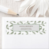 Minimalistisch groen Waterverf olievlek Etiket (Insitu)