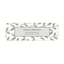 Minimalistisch groen Waterverf olievlek Etiket