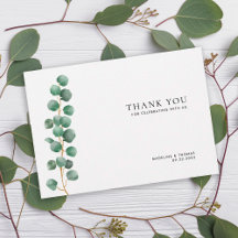 Minimalistisch groen Waterverf verlaat bruiloft