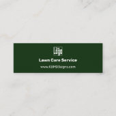 Minimalistisch groen & wit logo CTA QR-code Mini Visitekaartje (Voorkant)