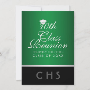 Minimalistisch groen zilver zwart voor 10e klasse kaart