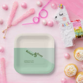 Minimalistisch groenboek van Mint Napkins Papieren Bordje (Feest)