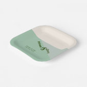 Minimalistisch groenboek van Mint Napkins Papieren Bordje (Gebogen)