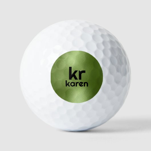 Minimalistisch-groene iriserende textuur golfballen (Voorkant)