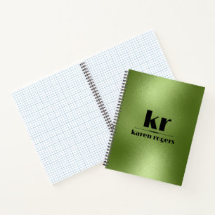 Minimalistisch-groene iriserende textuur notitieboek