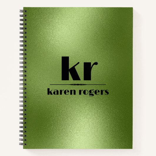 Minimalistisch-groene iriserende textuur notitieboek (Voorkant)