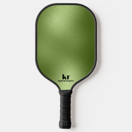 Minimalistisch-groene iriserende textuur pickleball paddle (Achterkant)