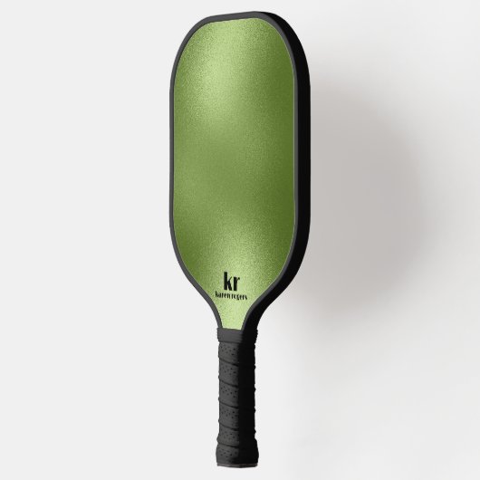 Minimalistisch-groene iriserende textuur pickleball paddle (Links)