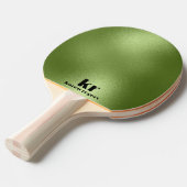 Minimalistisch-groene iriserende textuur tafeltennisbatje (Voorkant Gekanteld)