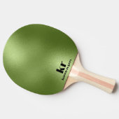 Minimalistisch-groene iriserende textuur tafeltennisbatje (Zijkant)