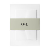 Minimalistisch Groene Sage Monogram Weddenschap Uitnodigingen Wikkel (Voorkant Voorbeeld)