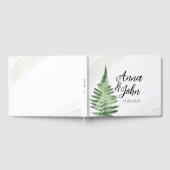 Minimalistisch Groene Varen Trouwteken Gastenboek (Volledig)