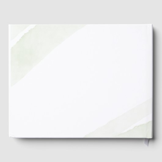 Minimalistisch Groene Varen Trouwteken Gastenboek (Achterkant)