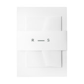 Minimalistisch Groom Monogram Weddenschap Uitnodigingen Wikkel (Voorkant Voorbeeld)