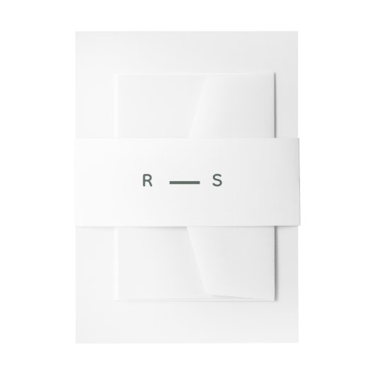 Minimalistisch Groom Monogram Weddenschap Uitnodigingen Wikkel (Voorkant Voorbeeld)