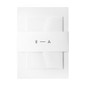Minimalistisch Groom Monogram Weddenschap Uitnodigingen Wikkel (Voorkant Voorbeeld)