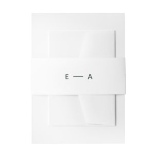 Minimalistisch Groom Monogram Weddenschap Uitnodigingen Wikkel