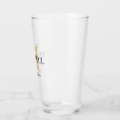 Minimalistisch Groomsman Black Gold Custom Monogra Glas (Links)