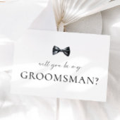 Minimalistisch Groomsman voorstel Kaart