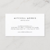 Minimalistisch groot Initiaal modern monogram grij Visitekaartje (Achterkant)