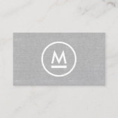 Minimalistisch groot Initiaal modern monogram grij Visitekaartje (Voorkant)