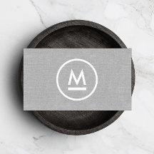 Minimalistisch groot Initiaal modern monogram grij
