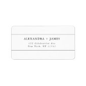 Minimalistisch groot modern retouradreslabel etiket (Voorkant)