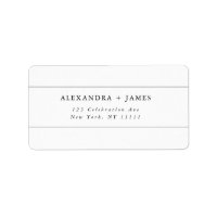 Minimalistisch groot modern retouradreslabel