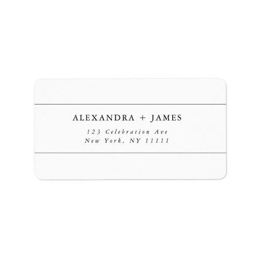 Minimalistisch groot modern retouradreslabel etiket (Voorkant)