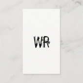 Minimalistisch Grunge-monogram Visitekaartje (Voorkant)