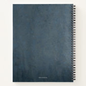 Minimalistisch Grunge Notitieboek met Eigen Monogr (Achterkant)