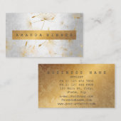 Minimalistisch Grungy Gold Dandelion Confetti Silv Visitekaartje (Voorkant / Achterkant)