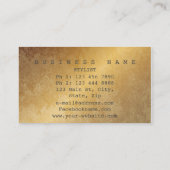 Minimalistisch Grungy Gold Dandelion Confetti Silv Visitekaartje (Achterkant)