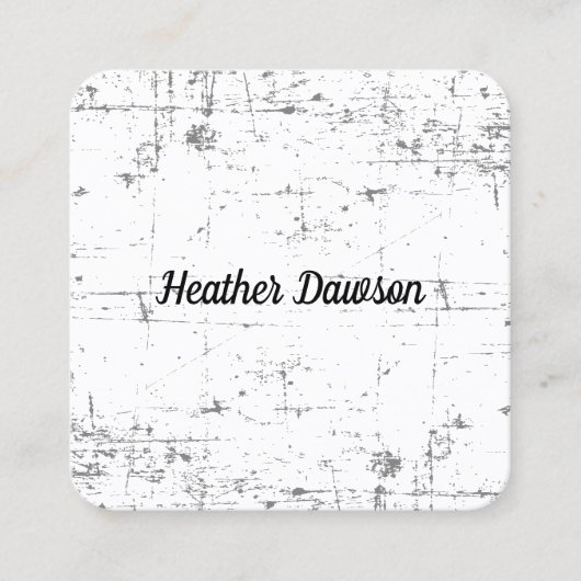 Minimalistisch (Grungy) Vierkante Visitekaartje (Voorkant)