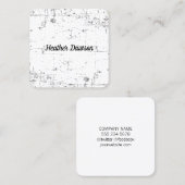 Minimalistisch (Grungy) Vierkante Visitekaartje (Voorkant / Achterkant)