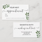 Minimalistisch haar afsprakenkaartje (Voorkant / Achterkant)