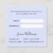 Minimalistisch Haarstylist bruid golvend haar chiq Afsprakenkaartje (Achterkant)