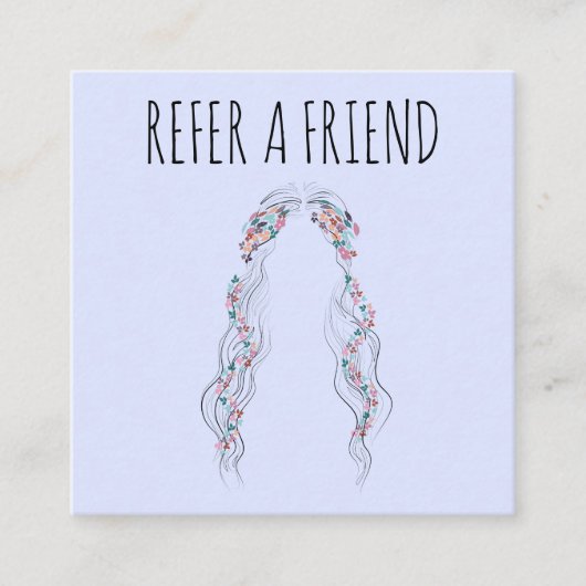 Minimalistisch Haarstylist bruid golvend haar chiq Afsprakenkaartje (Voorkant)