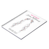 Minimalistisch Haarstylist bruid golvend haar chiq Notitieboek (Linkerzijde)