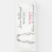 Minimalistisch Haarstylist bruid golvend haar chiq Spandoek (Verticaal)