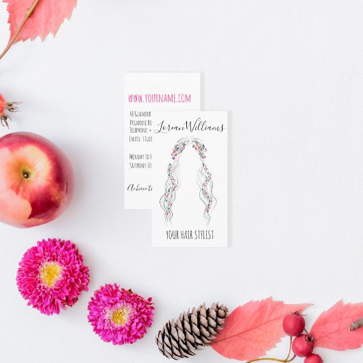 Minimalistisch Haarstylist bruid golvend haar chiq Visitekaartje